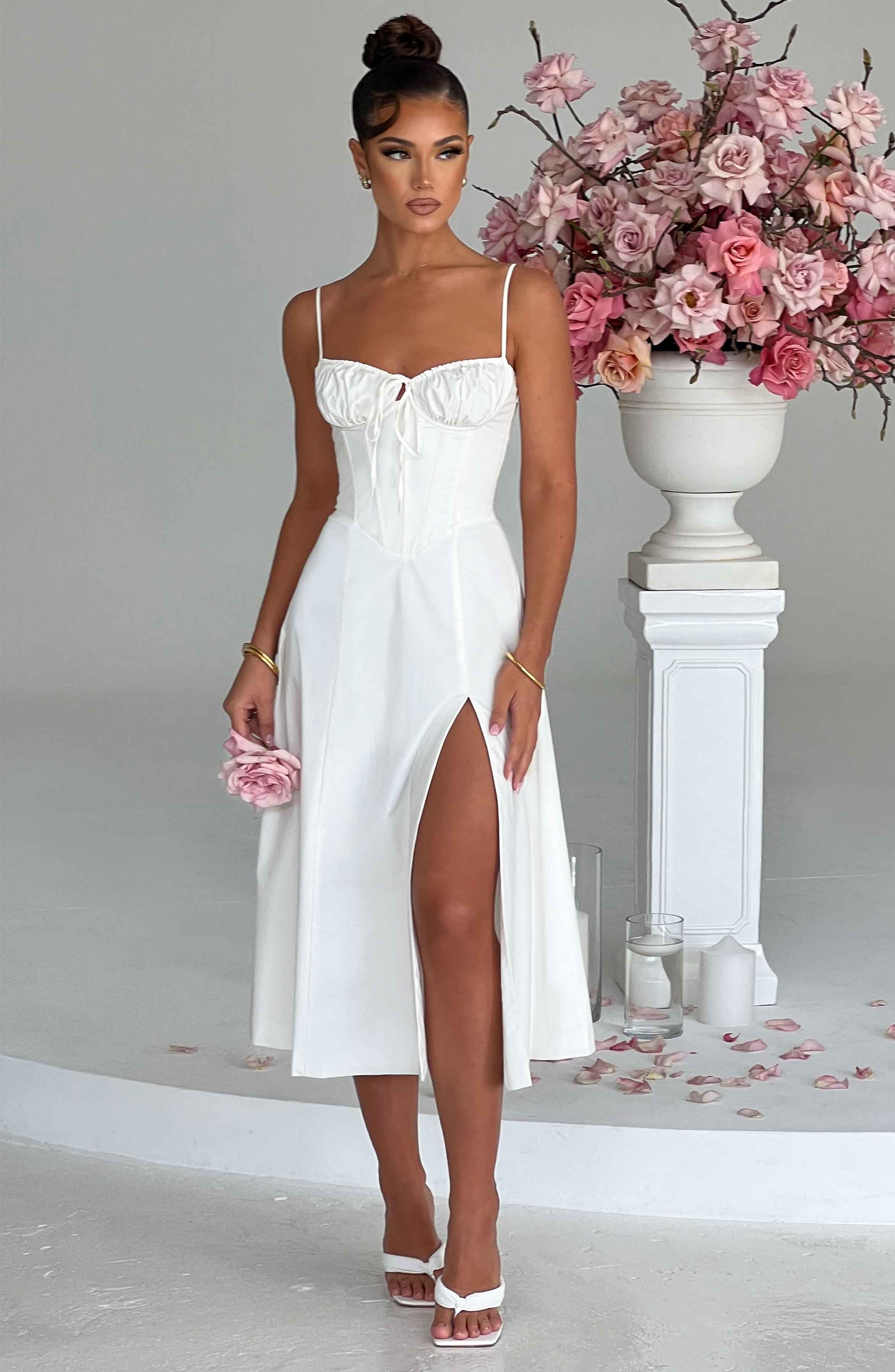 Deanna Midi Dress - Ivory - Xs Deanna Midi Dress - Ivory - Xs
