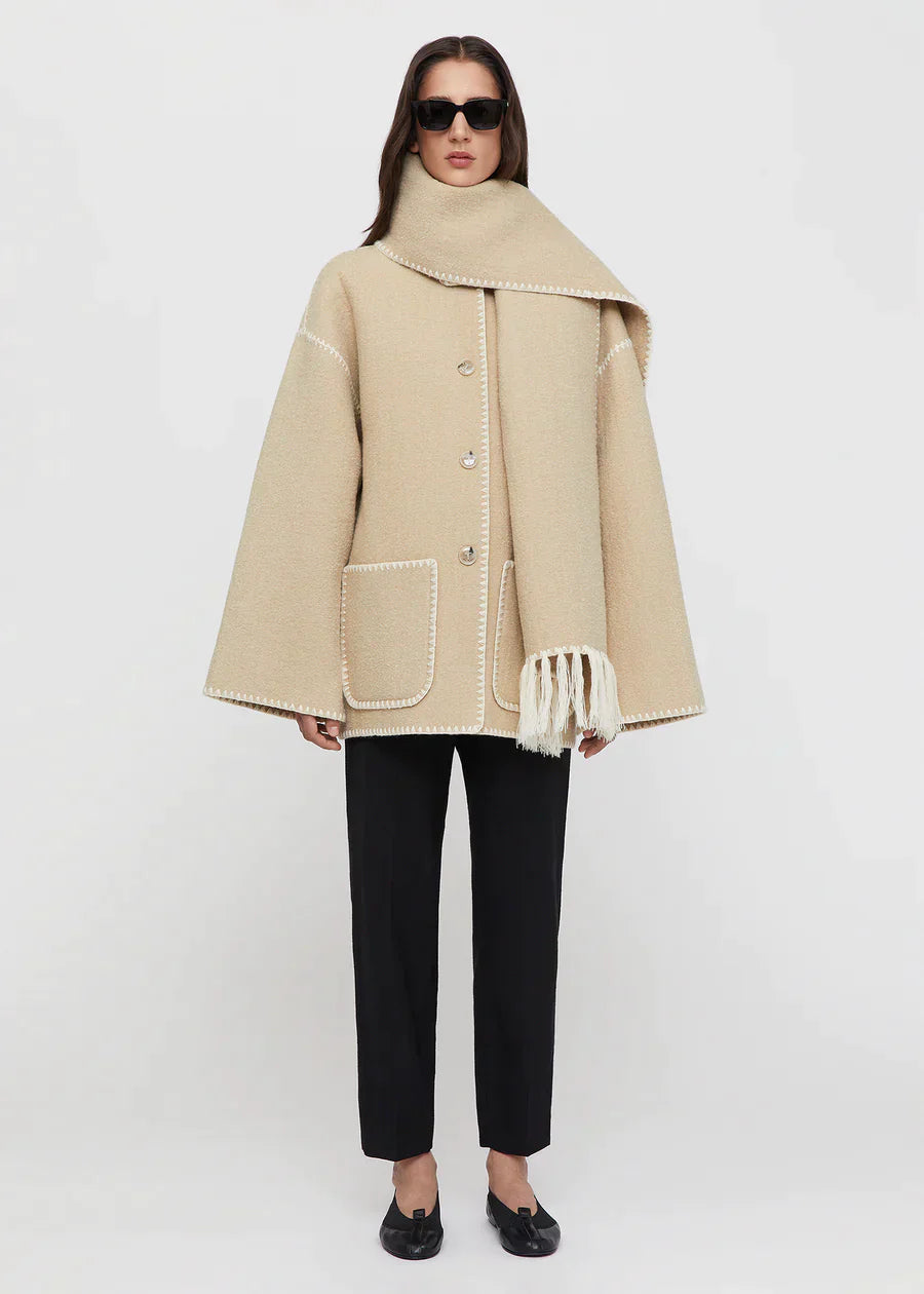 Zara™ - Elegant Scarf Jacket