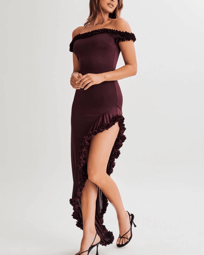 Off-Shoulder Ruffle Dress