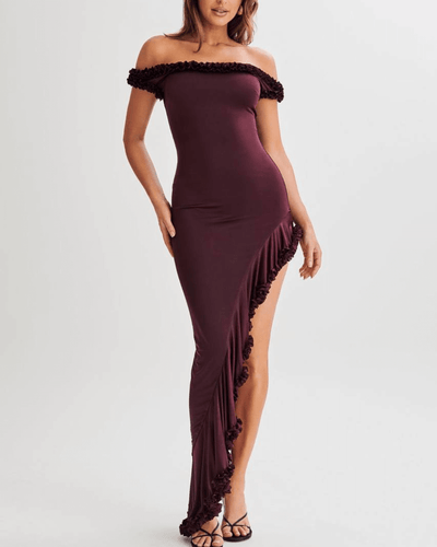 Off-Shoulder Ruffle Dress