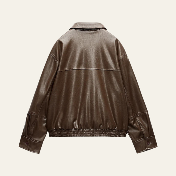 ROME FAUX LEATHER BOMBER