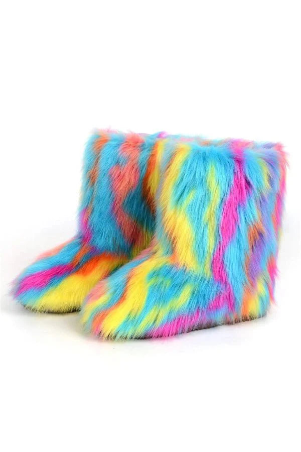 Frosted Fluff Y2K Boots