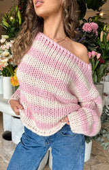 Bea Pink Striped Sweater