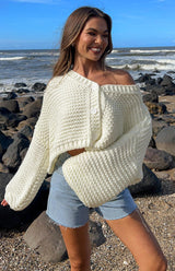 Jen White Knit Cardigan