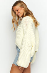 Jen White Knit Cardigan