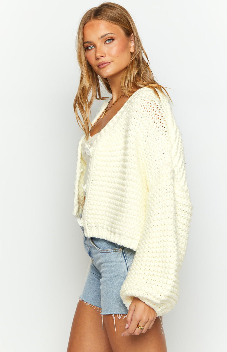 Jen White Knit Cardigan