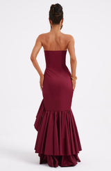 Angelina Maxi Dress - Burgundy