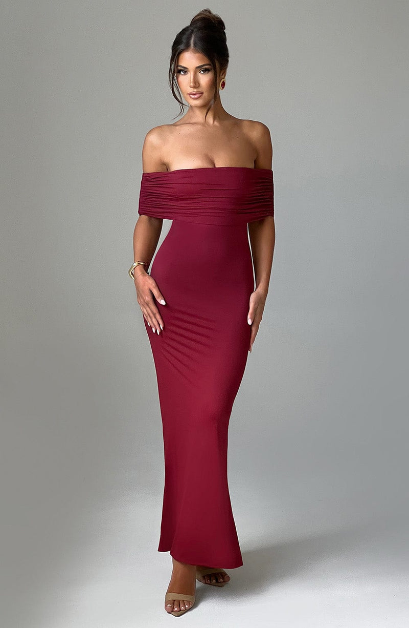 Belinda Maxi Dress - Burgundy