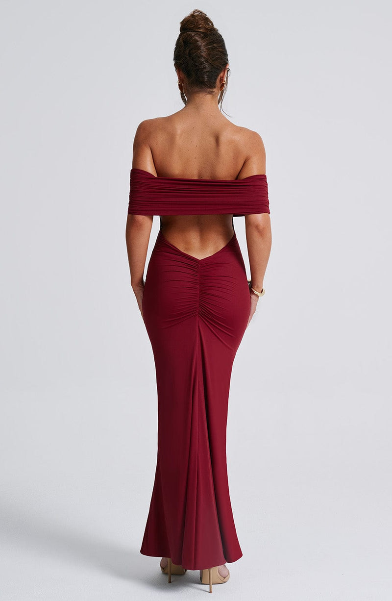 Belinda Maxi Dress - Burgundy