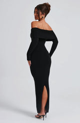 Beverley Knit Maxi Dress - Black