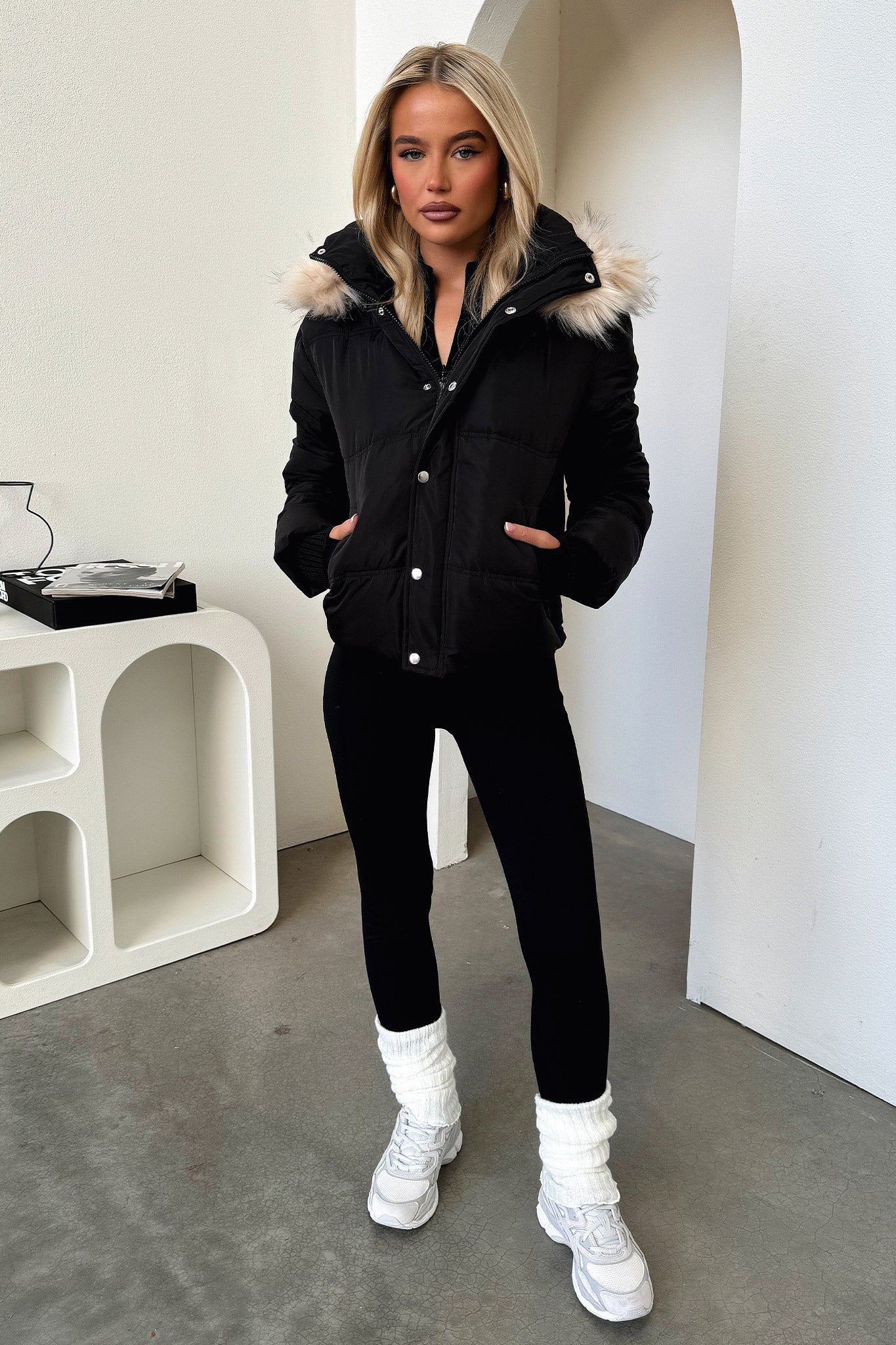 Coleman Puffer Jacket - Black