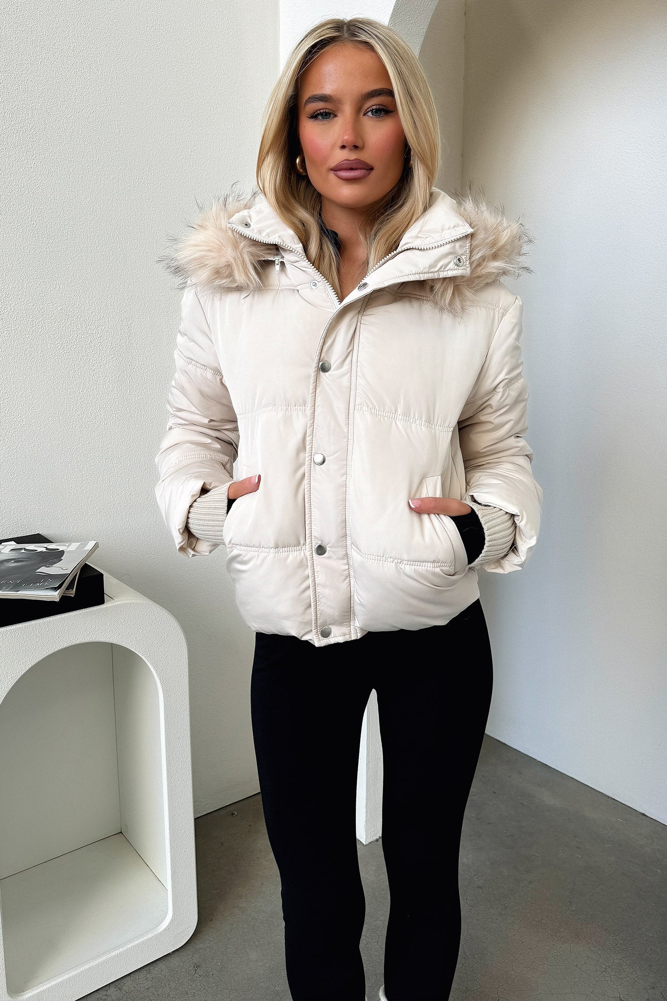 Coleman Puffer Jacket - Bone