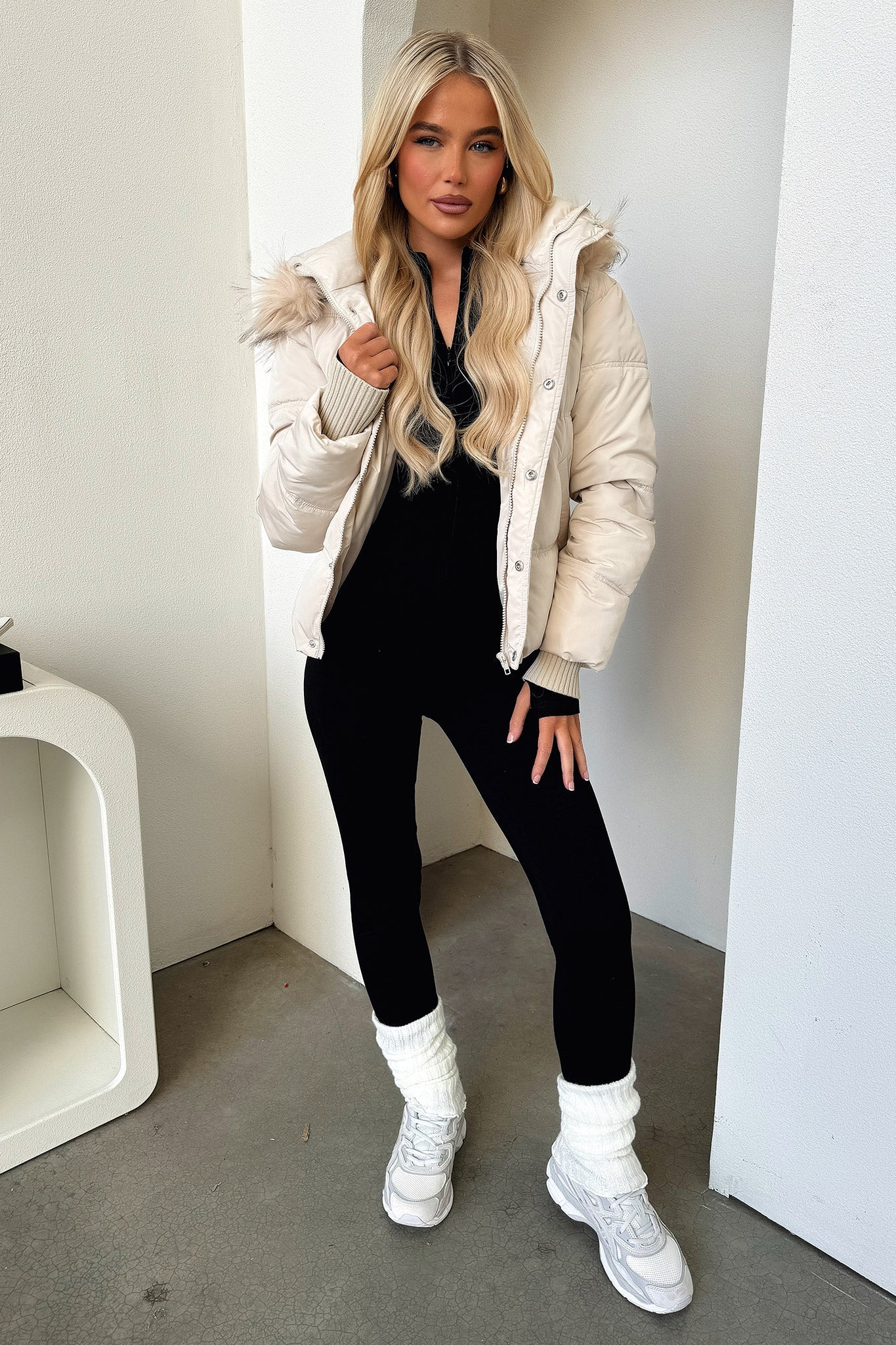 Coleman Puffer Jacket - Bone