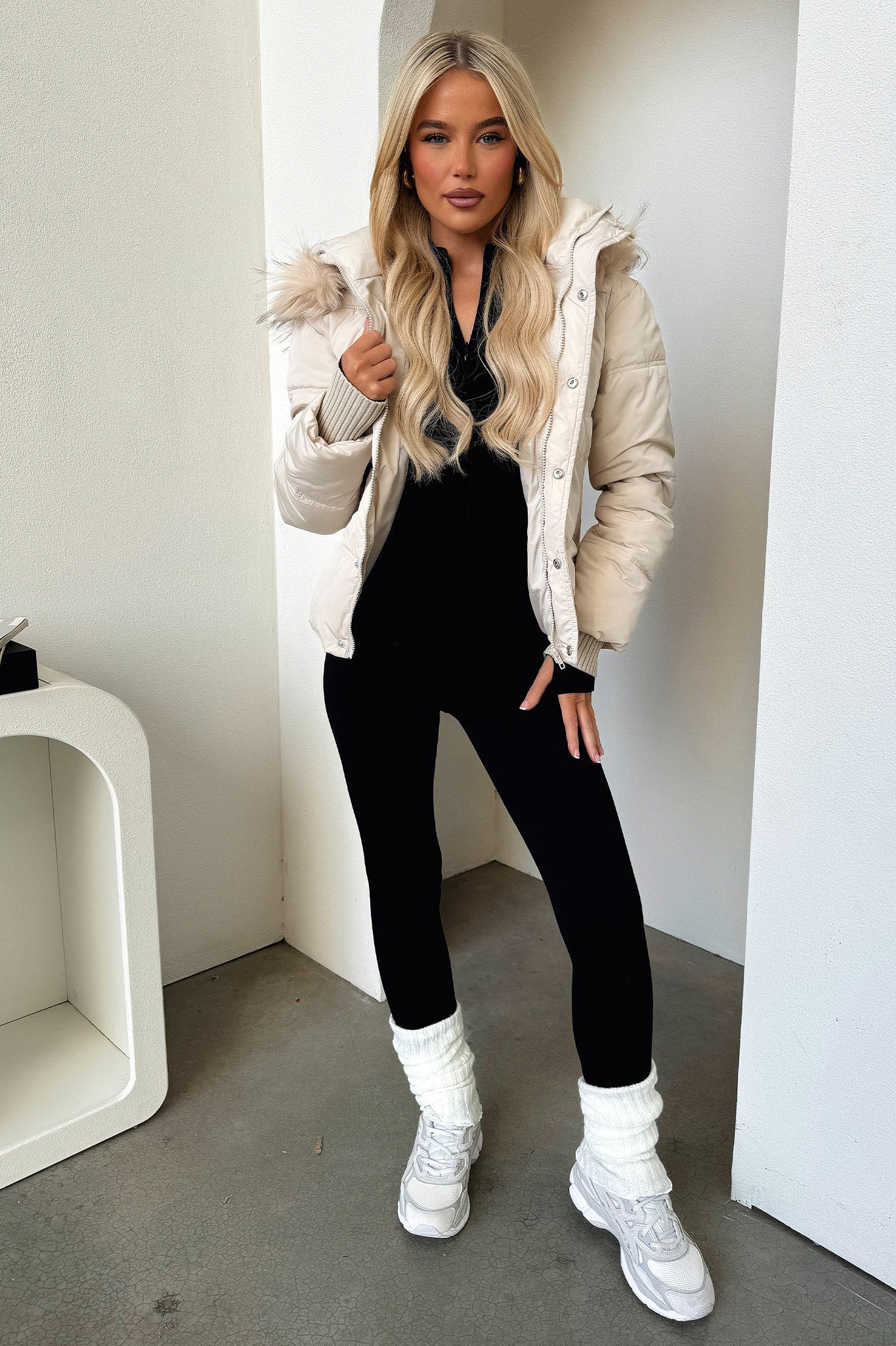 Coleman Puffer Jacket - Bone