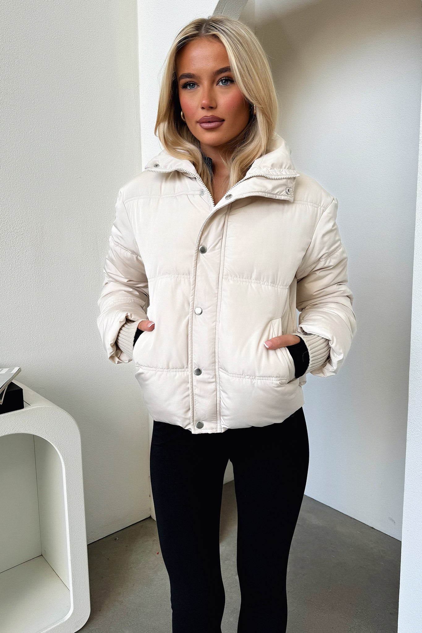 Coleman Puffer Jacket - Bone