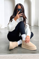 Eesha Platform Boots - Sand