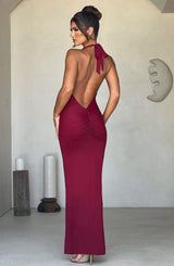 Harmonia Maxi Dress - Burgundy