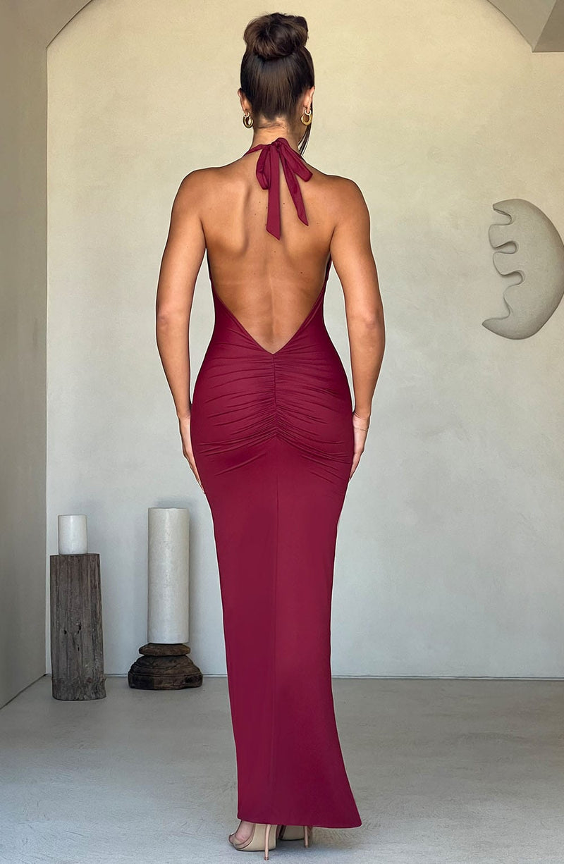 Harmonia Maxi Dress - Burgundy