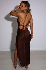 Jaida Midi Dress - Chocolate