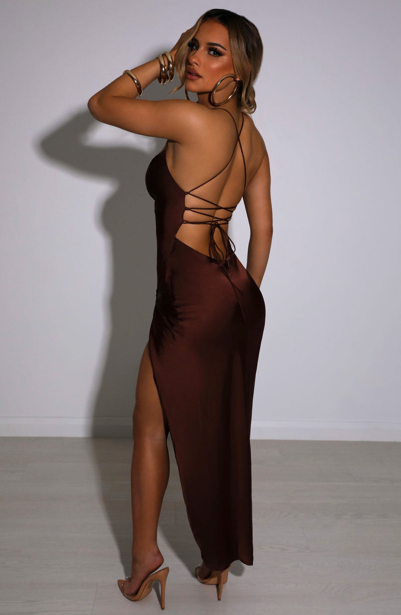 Jaida Midi Dress - Chocolate