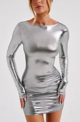 Kyranni Mini Dress - Gunmetal