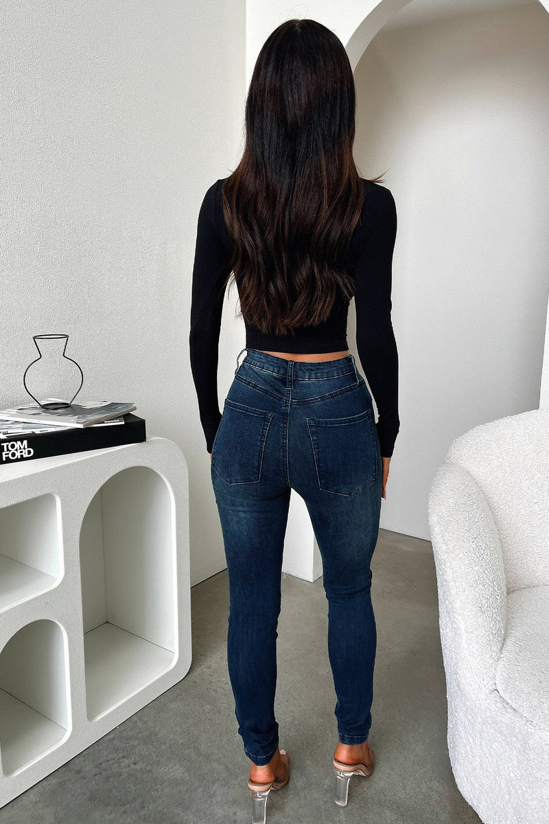 Lainie Skinny Leg Jeans - Dark Denim