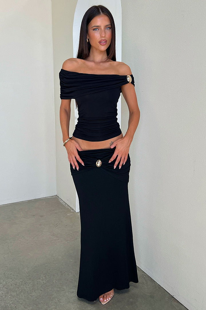 Malika Maxi Skirt - Black