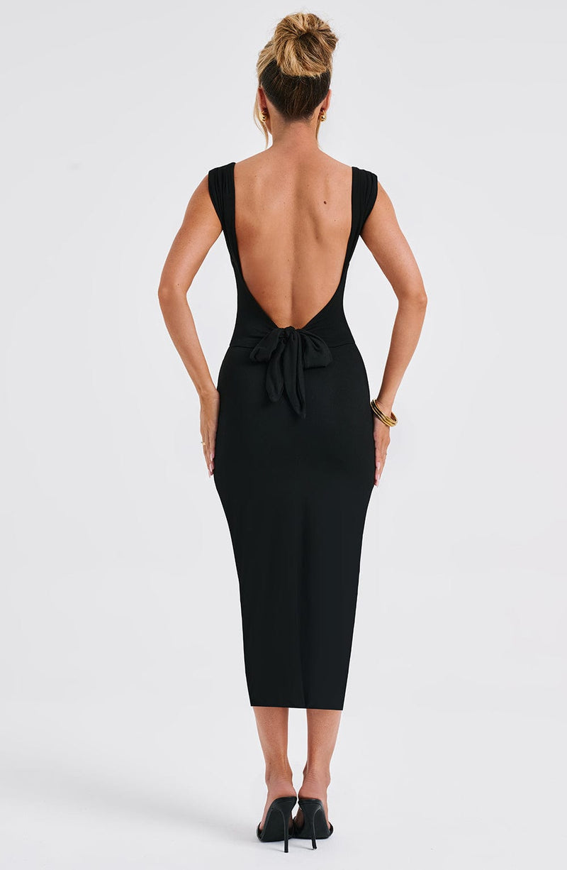 Malina Midi Dress - Black