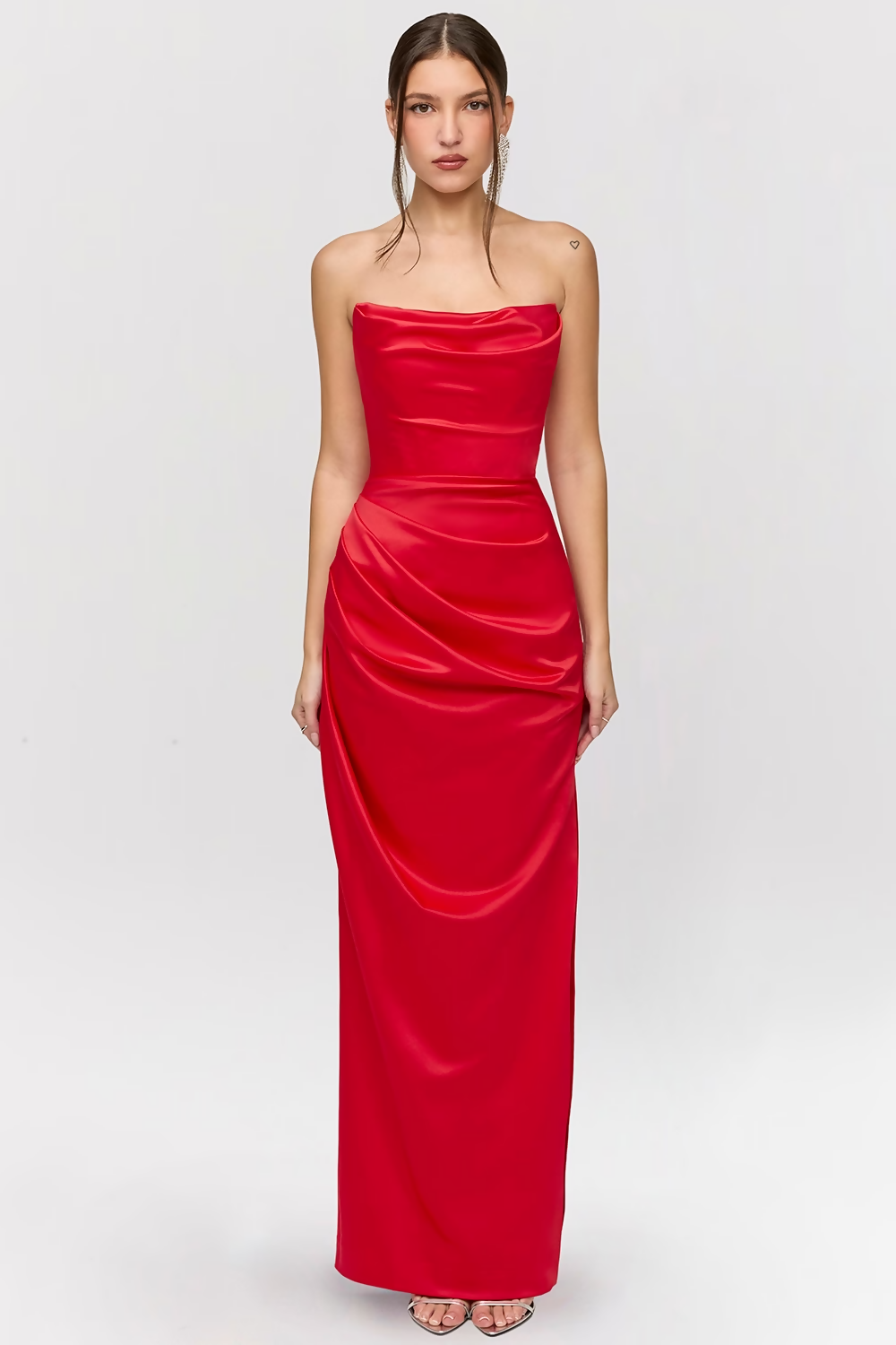 Aje Adrienne Satin Gown - Scarlett
